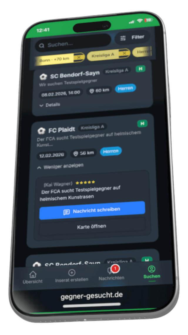 Finde gezielt deinen nächsten Gegner